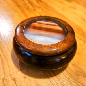 Agate and Wood Trinket Box